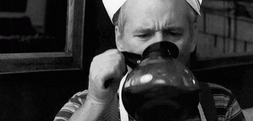 bill murray drinks coffee large