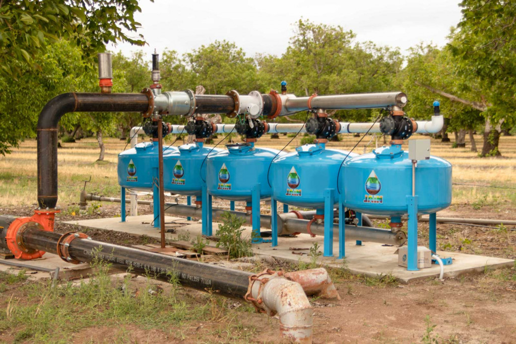 Jain Sand Media Filters Irrigation Stock Photos